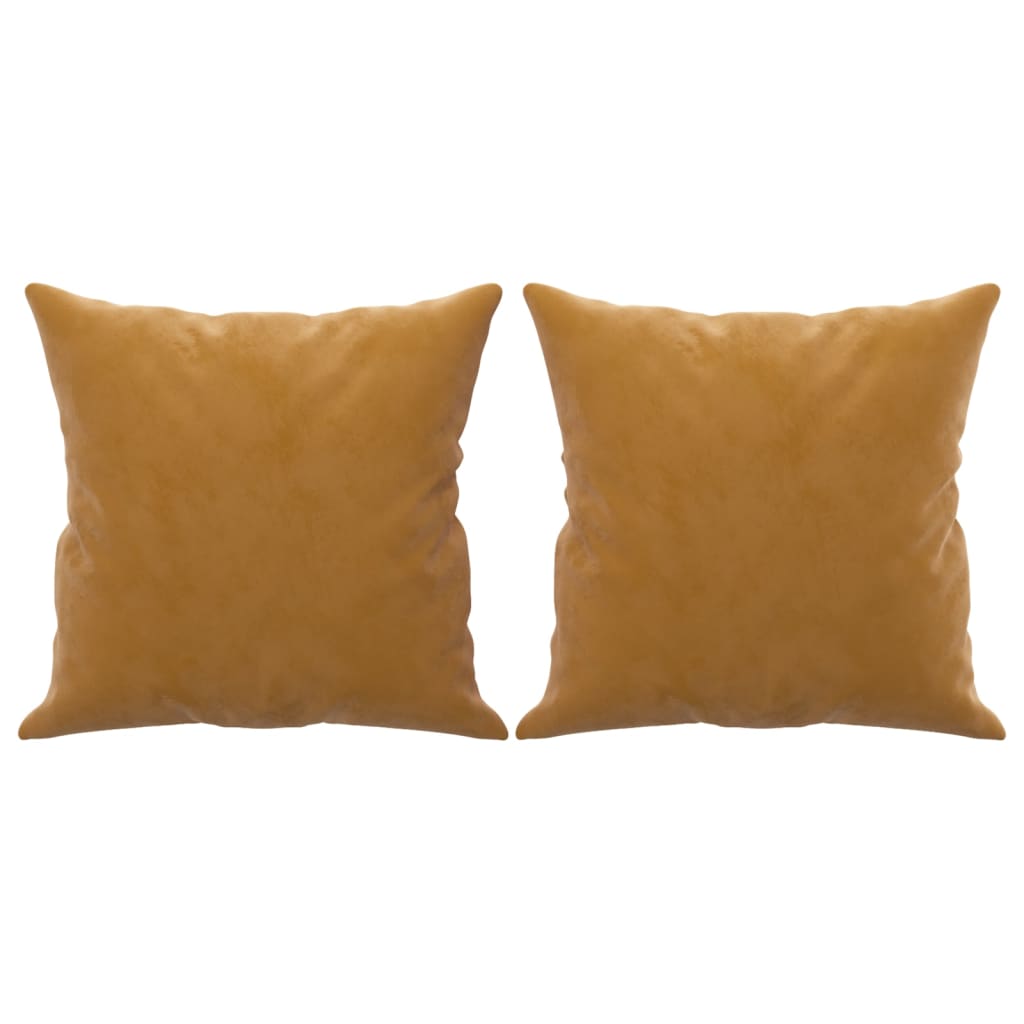 Vidaxl decorative cushions 2 st 40x40 cm velvet brown