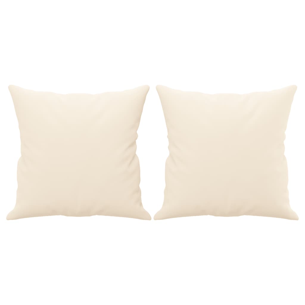 Vidaxl dekorativní polštáře 2 st 40x40 cm sametový krémový krém