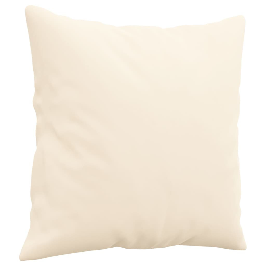 Vidaxl dekorativní polštáře 2 st 40x40 cm sametový krémový krém