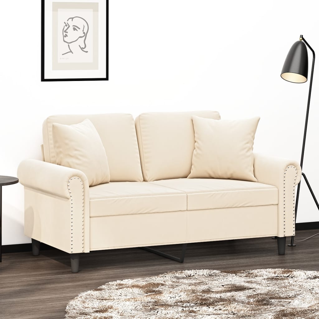 Vidaxl dekorativní polštáře 2 st 40x40 cm sametový krémový krém