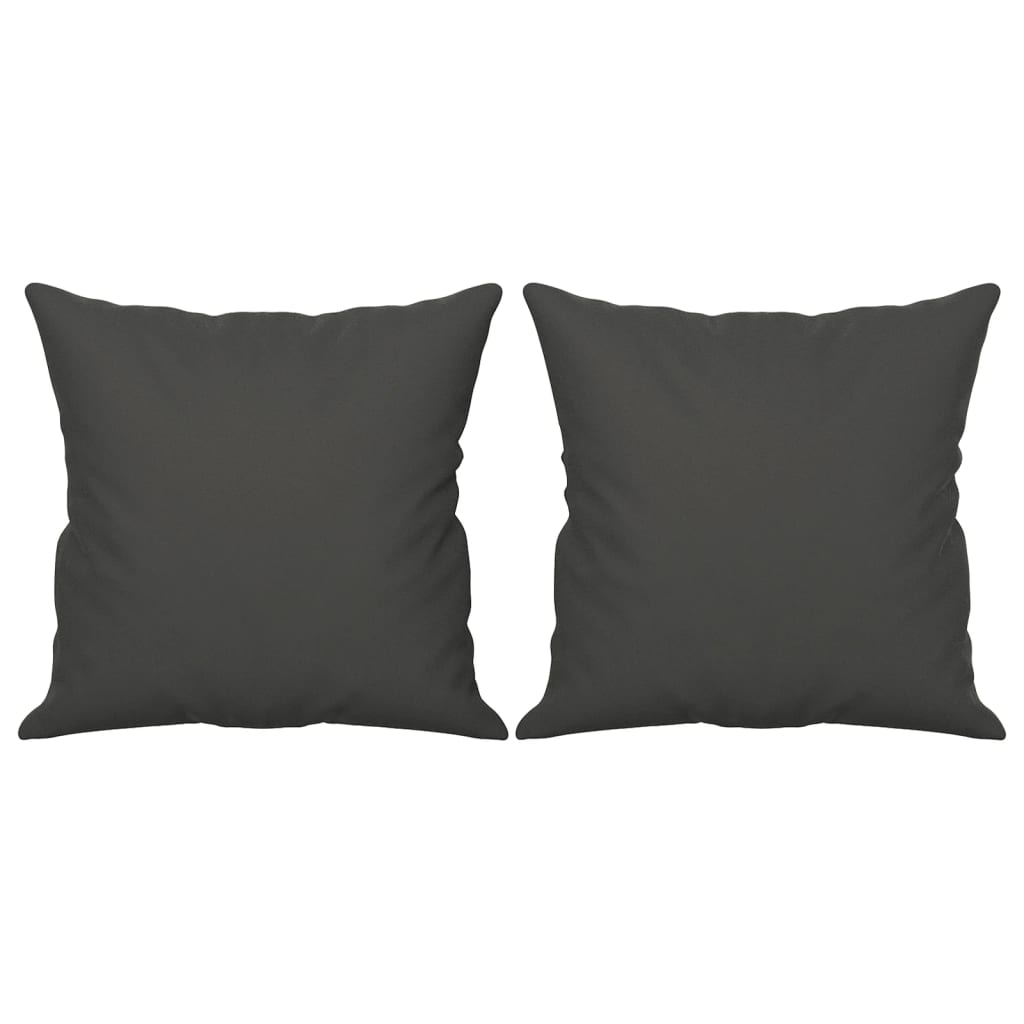 Vidaxl decorative cushions 2 st 40x40 cm microfiber fabric dark gray