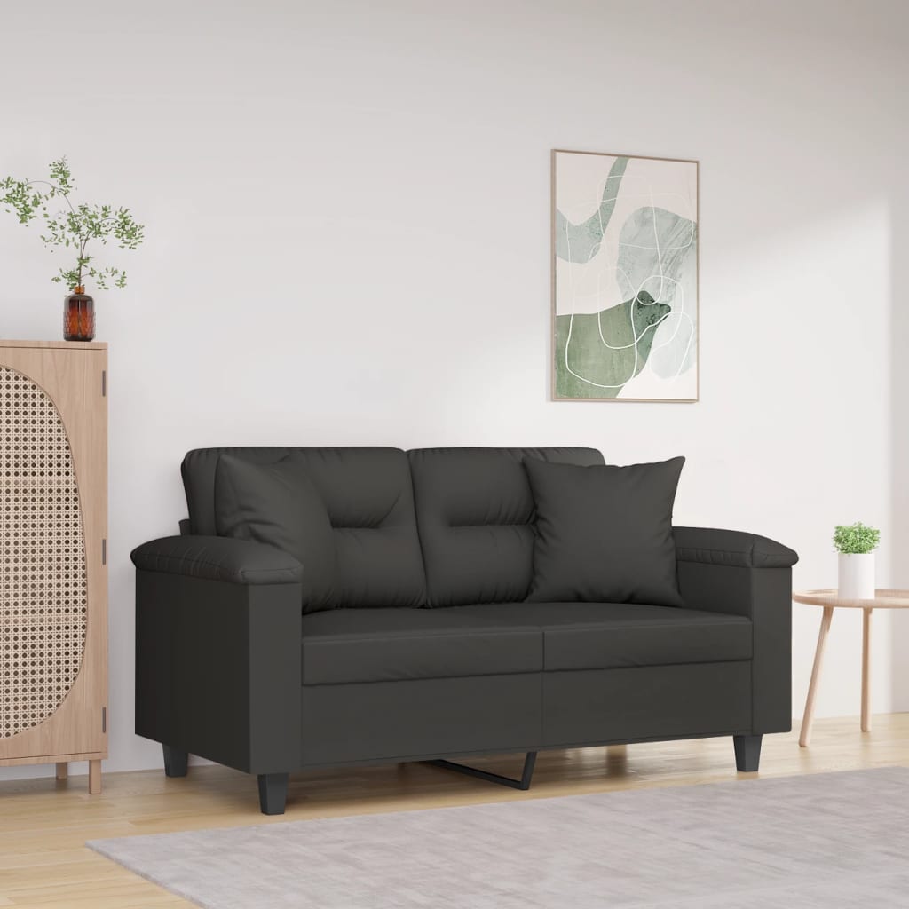 Vidaxl decorative cushions 2 st 40x40 cm microfiber fabric dark gray