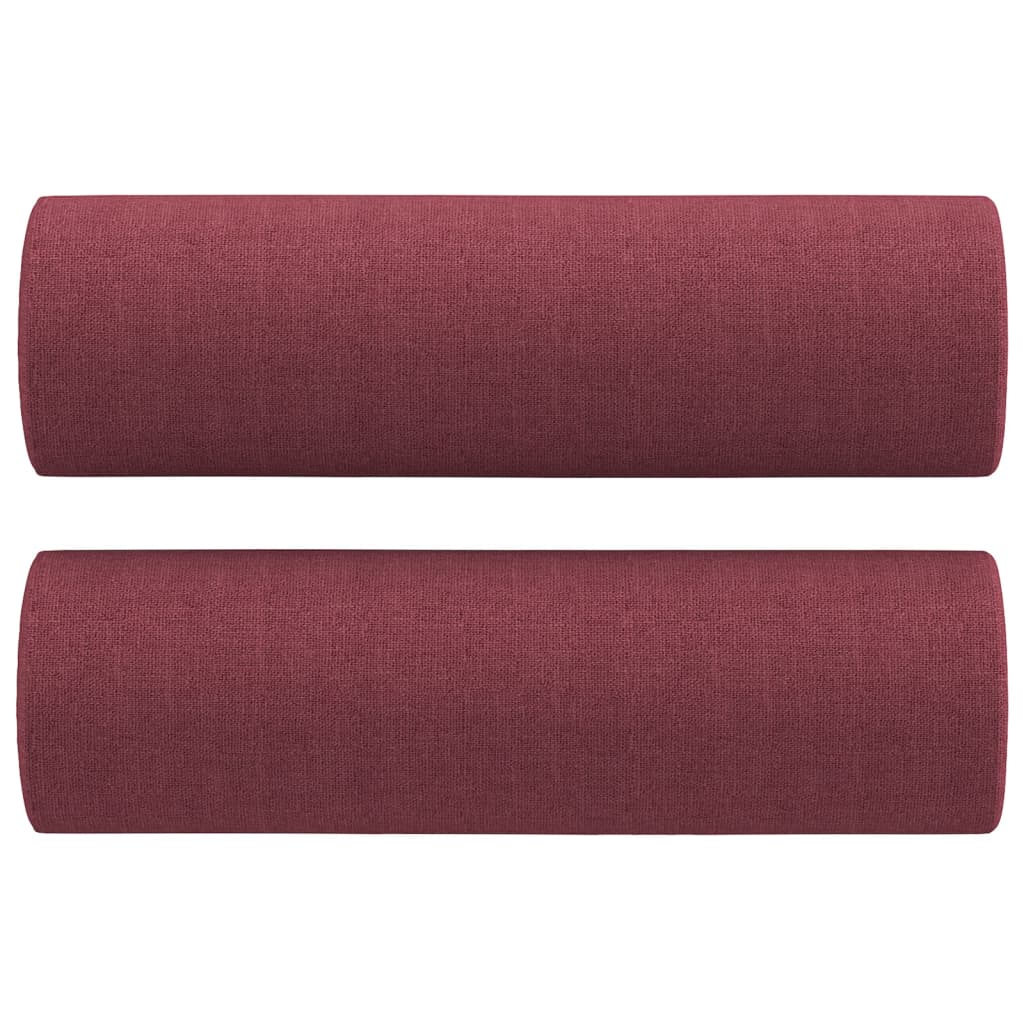 Vidaxl decorative cushions 2 st 15x50 cm fabric wine red