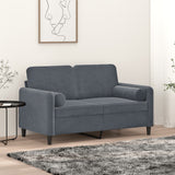 Vidaxl decorative cushions 2 st 15x50 cm velvet dark gray