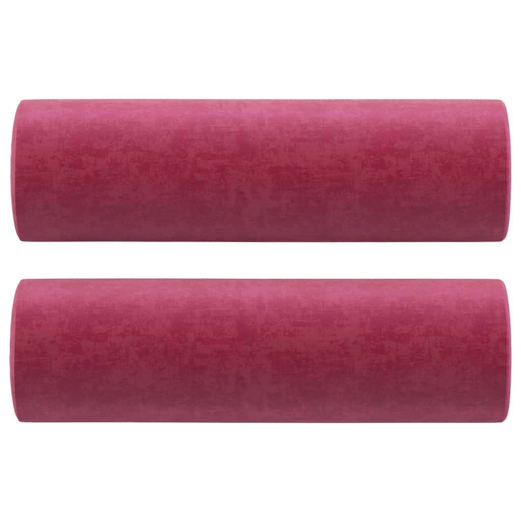 Vidaxl decorative cushions 2 st 15x50 cm velvet wine red