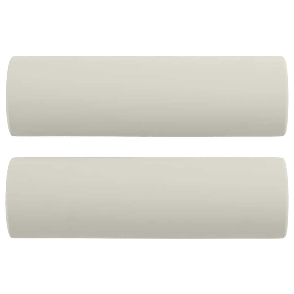 Vidaxl sierkussens 2 st 15x50 cm fluweel crèmekleurig