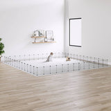 Vidaxl Pets Cage With Door 52 Panels 35x35 Cm Steel Black