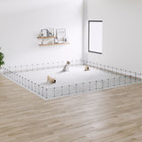 VidaXL Pet Cage with door 60 panels 35x35 cm steel black