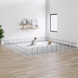 Vidaxl Pets Cage With Door 44 Panels 35x35 Cm Steel Black