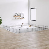 Vidaxl Pets Cage With Door 52 Panels 35x35 Cm Steel Black