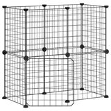 Vidaxl Pets Cage med dør 12 paneler 35x35 cm stål svart