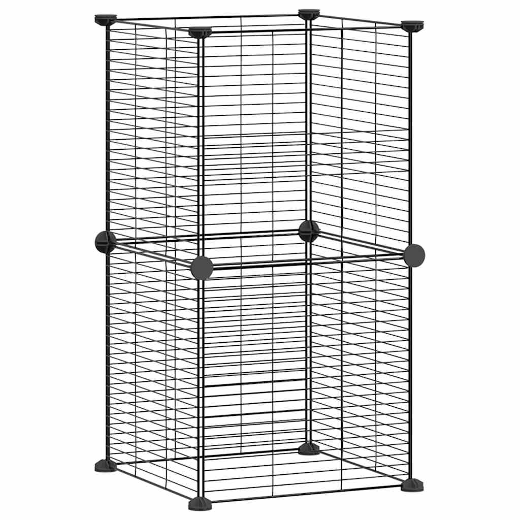 Vidaxl Pets Cage med 8 paneler 35x35 cm stål svart