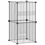 Vidaxl Pets Cage med 8 paneler 35x35 cm stål svart