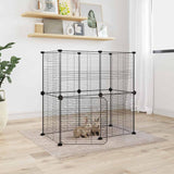 Vidaxl Pets Cage med dør 12 paneler 35x35 cm stål svart