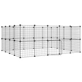 Vidaxl Pets Cage With Door 36 Panels 35x35 Cm Steel Black