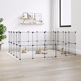 Vidaxl Pets Cage With Door 36 Panels 35x35 Cm Steel Black