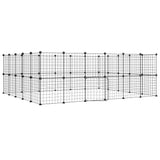Vidaxl Pets Cage With Door 44 Panels 35x35 Cm Steel Black
