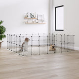 Vidaxl Pets Cage With Door 52 Panels 35x35 Cm Steel Black