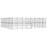 VidaXL Pet Cage with door 60 panels 35x35 cm steel black