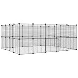 Vidaxl Pets Cage With Door 36 Panels 35x35 Cm Steel Black