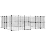 Vidaxl Pets Cage With Door 44 Panels 35x35 Cm Steel Black