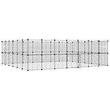 Vidaxl Pets Cage With Door 52 Panels 35x35 Cm Steel Black