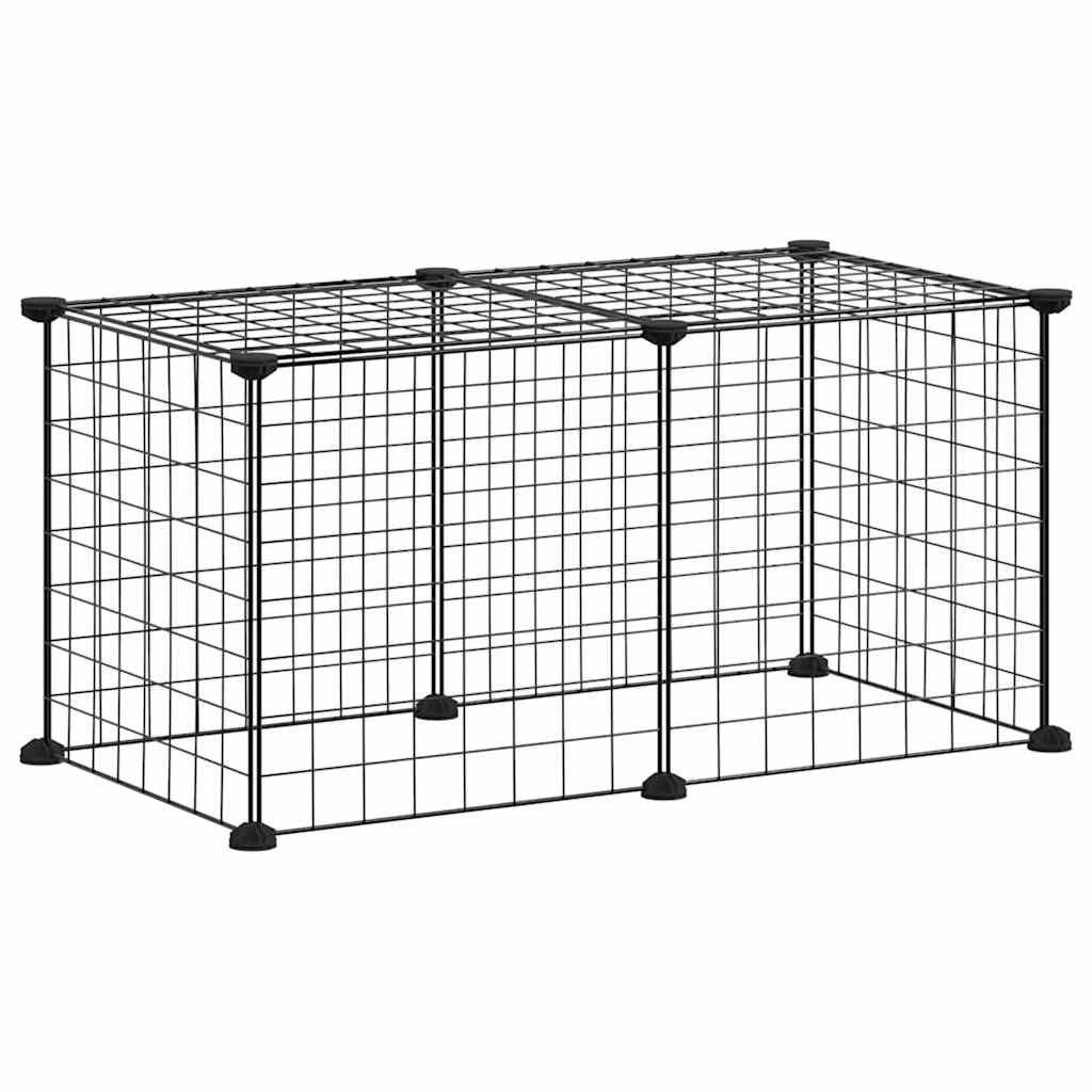 Vidaxl Pets Cage med 8 paneler 35x35 cm stål svart