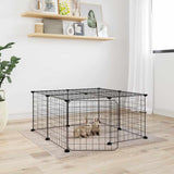 Vidaxl Pets Cage med dør 12 paneler 35x35 cm stål svart