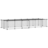 VidaXL Pets Cage With Door 28 Panels 35x35 Cm Steel Black
