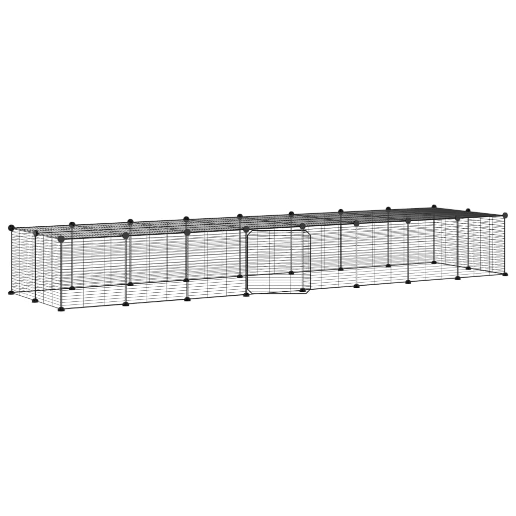 Vidaxl Pets Cage With Door 36 Panels 35x35 Cm Steel Black