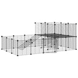Vidaxl Pets Cage With Door 36 Panels 35x35 Cm Steel Black
