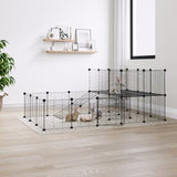 Vidaxl Pets Cage With Door 36 Panels 35x35 Cm Steel Black