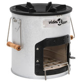 Vidaxl camping wood stove 45x25x26 cm steel silver-colored