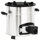 VidaXL wood stove with USB fan 35.5x26x28 cm stainless steel