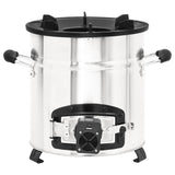 VidaXL wood stove with USB fan 35.5x26x28 cm stainless steel