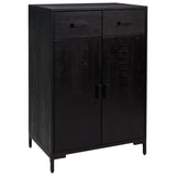Vidaxl Shoe cabinet 75x40x110 cm Solid pine black