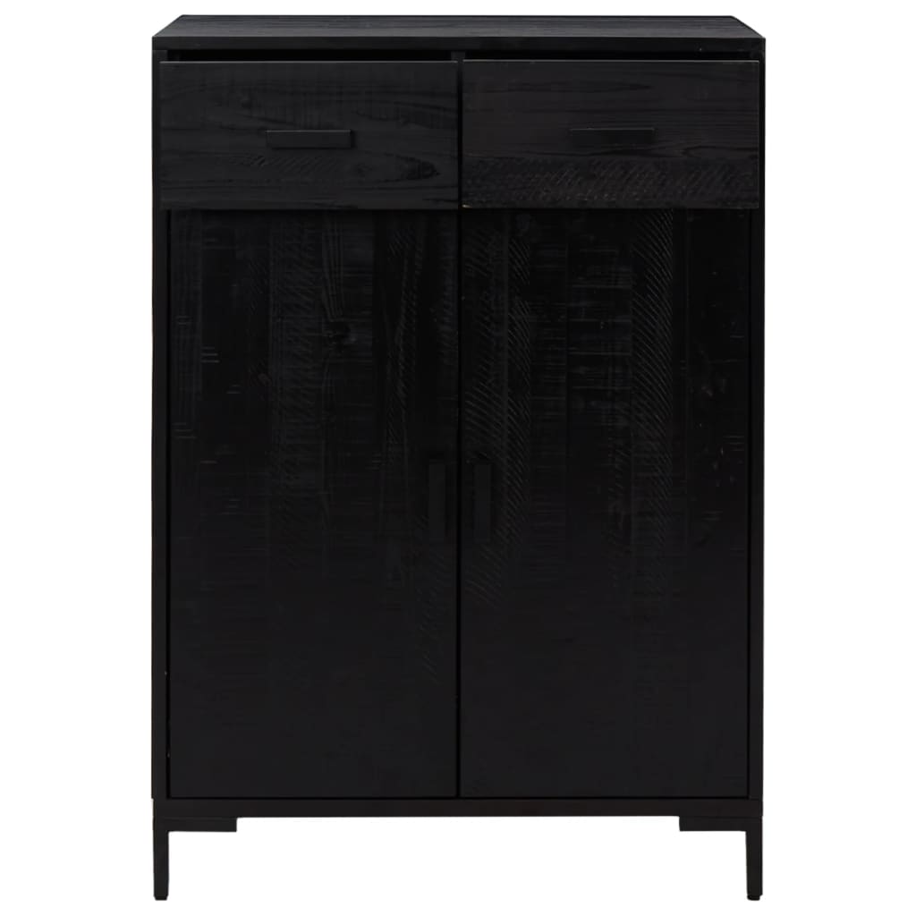 Vidaxl Shoe cabinet 75x40x110 cm Solid pine black