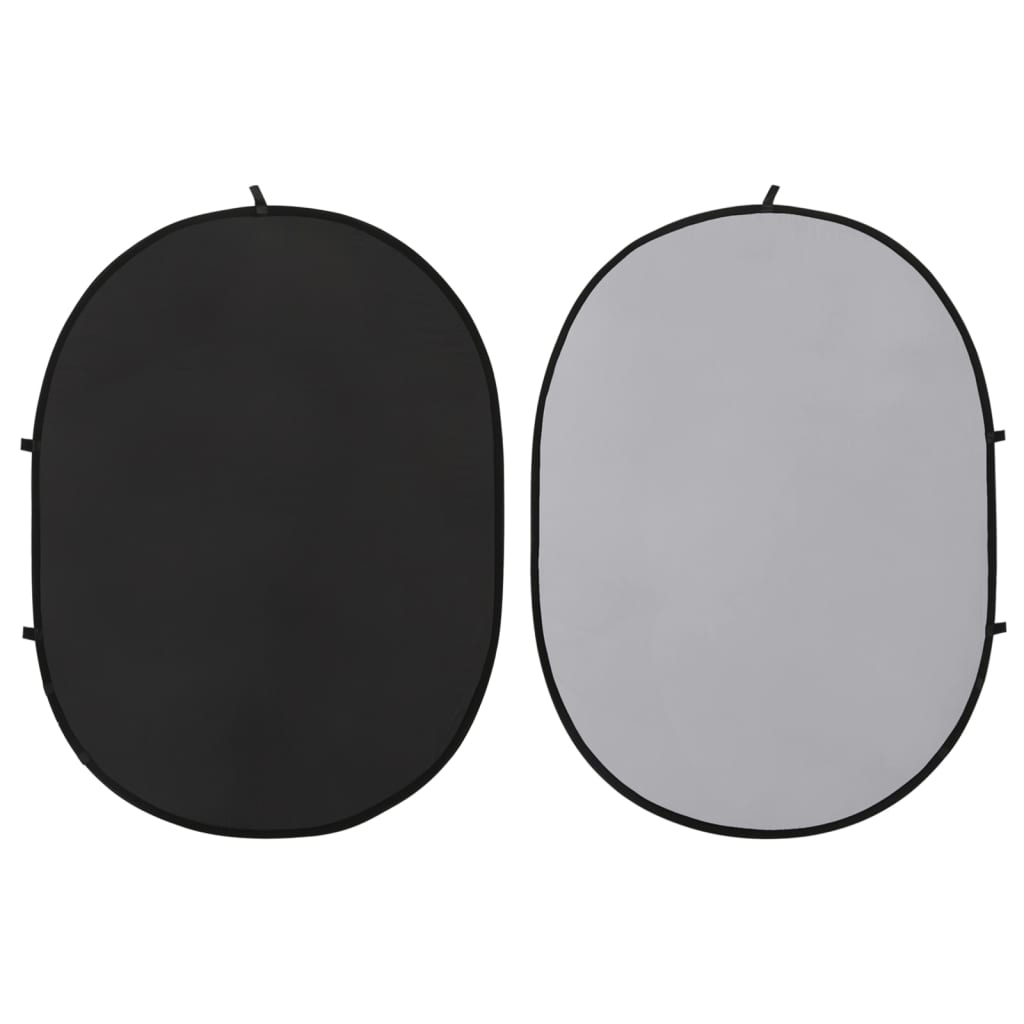Vidaxl background screen Studio 2-in-1 oval 200x150 cm black