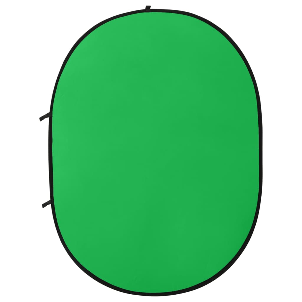 Vidaxl 2-in-1 Oval Studio Background Screen 200x150 cm Green and Blue