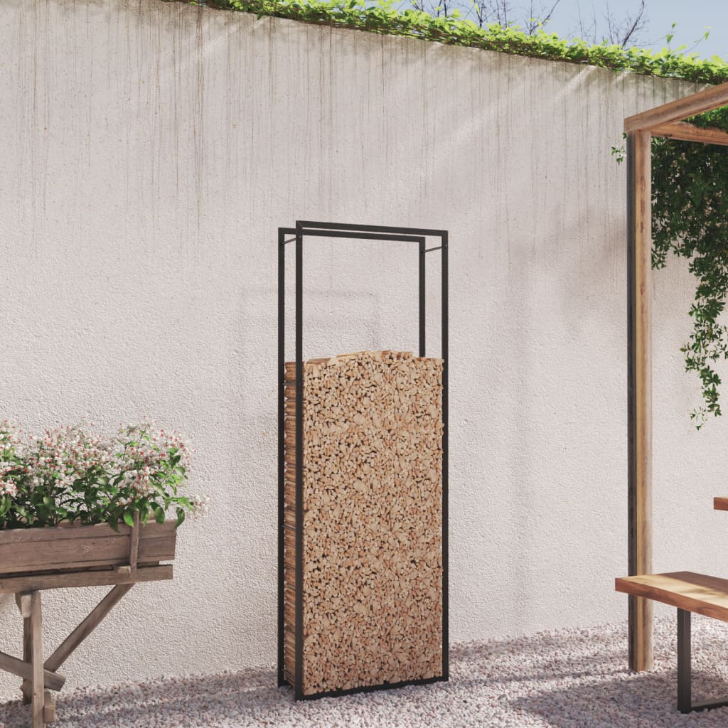 Vidaxl kamin 80x28x222 cm Steel Matte Black