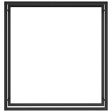 Vidaxl pejs 110x28x116 cm stål mat sort