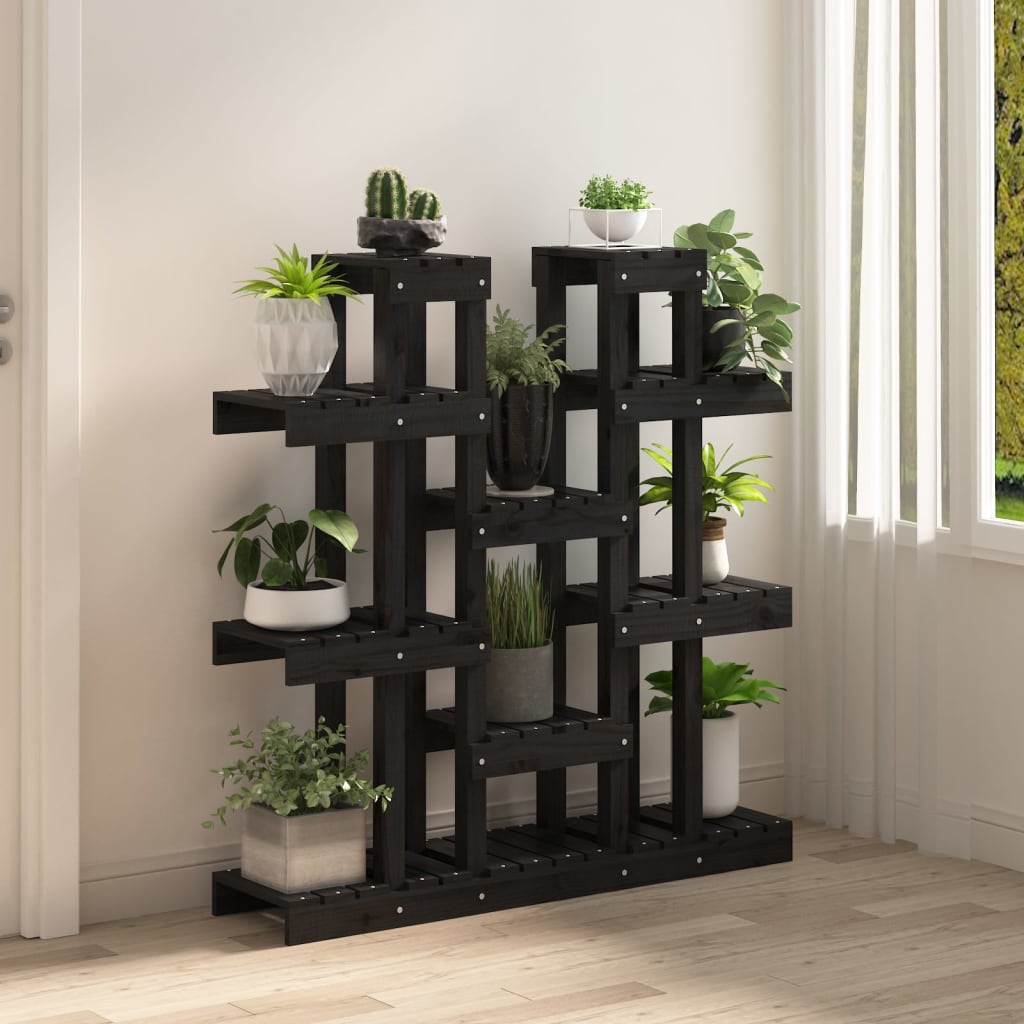 Vidaxl Plant Standard 104.5x25x109.5 cm Solid fyrretræ sort