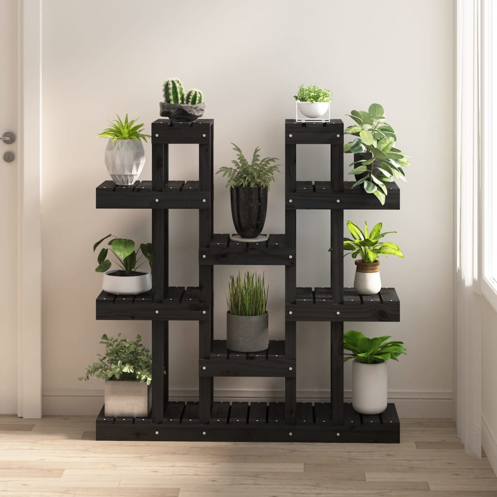 Vidaxl Plant Standard 104.5x25x109.5 cm Solid fyrretræ sort