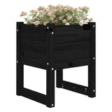 Jardinières vidaxl 2 ST 40x40x52,5 cm Pine solide noir