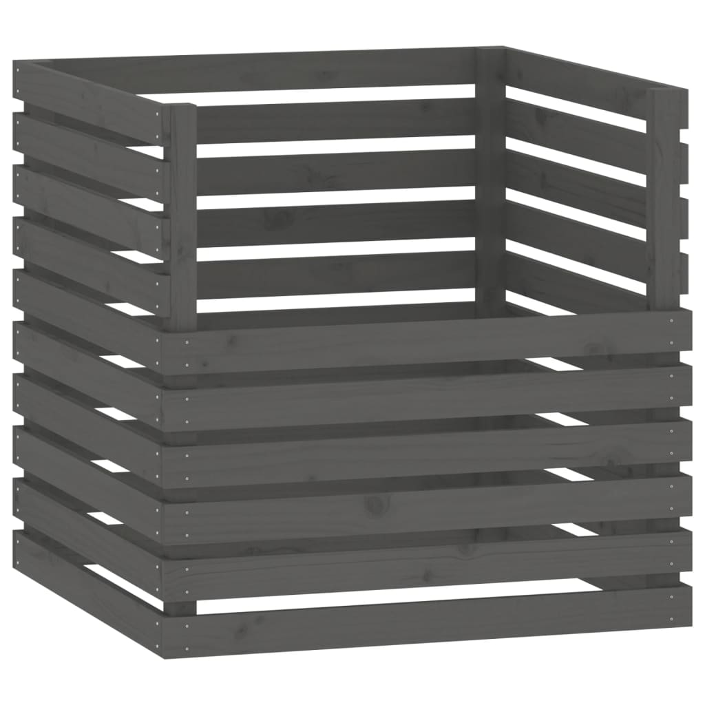 Vidaxl Compost bin 80x80x78 cm pevná borovice šedá
