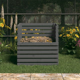 Vidaxl Compost bin 80x80x78 cm pevná borovice šedá
