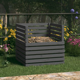 Vidaxl Compost bin 80x80x78 cm pevná borovice šedá