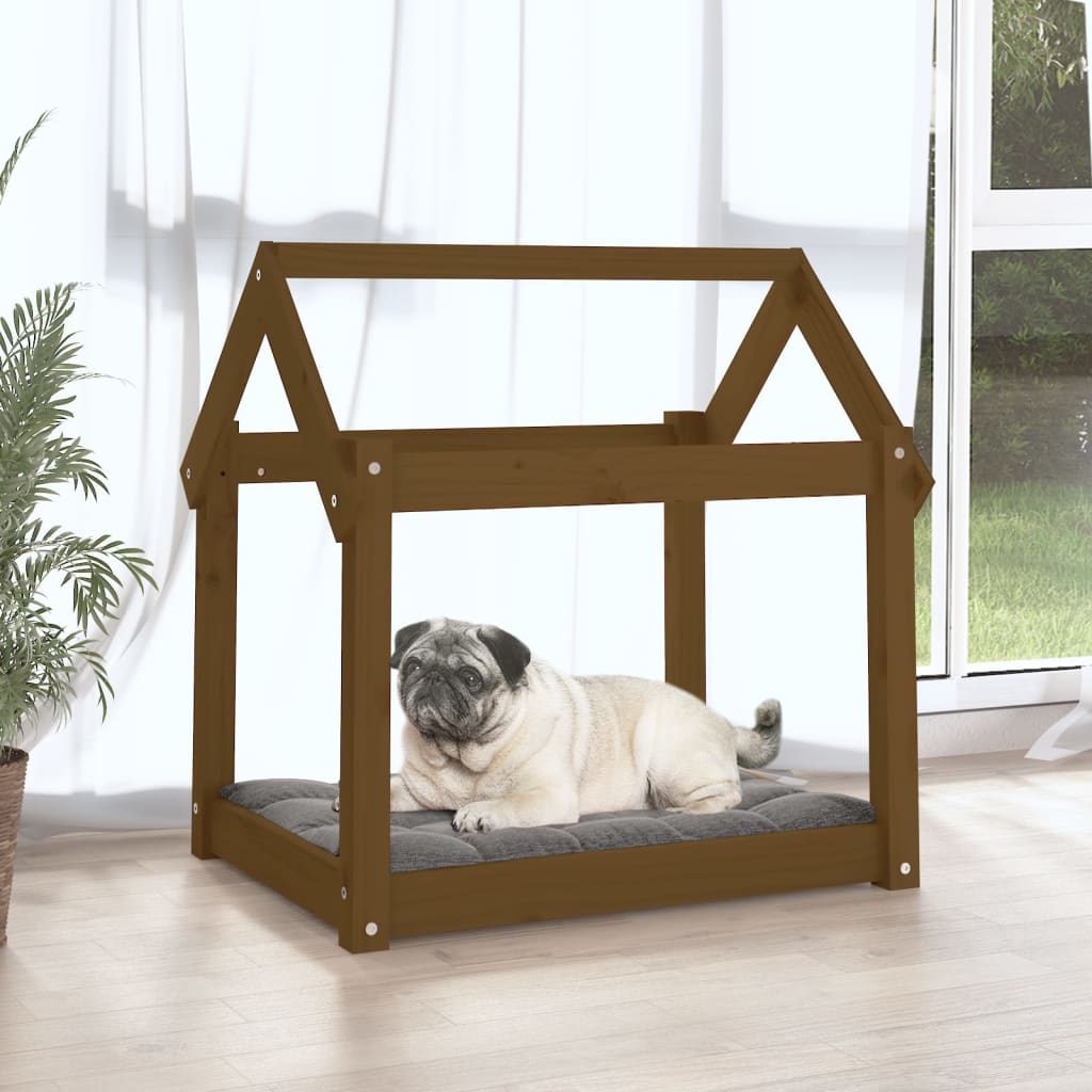 Vidaxl Dog Bask 71x55x70 cm lite sosnowy miód brązowy