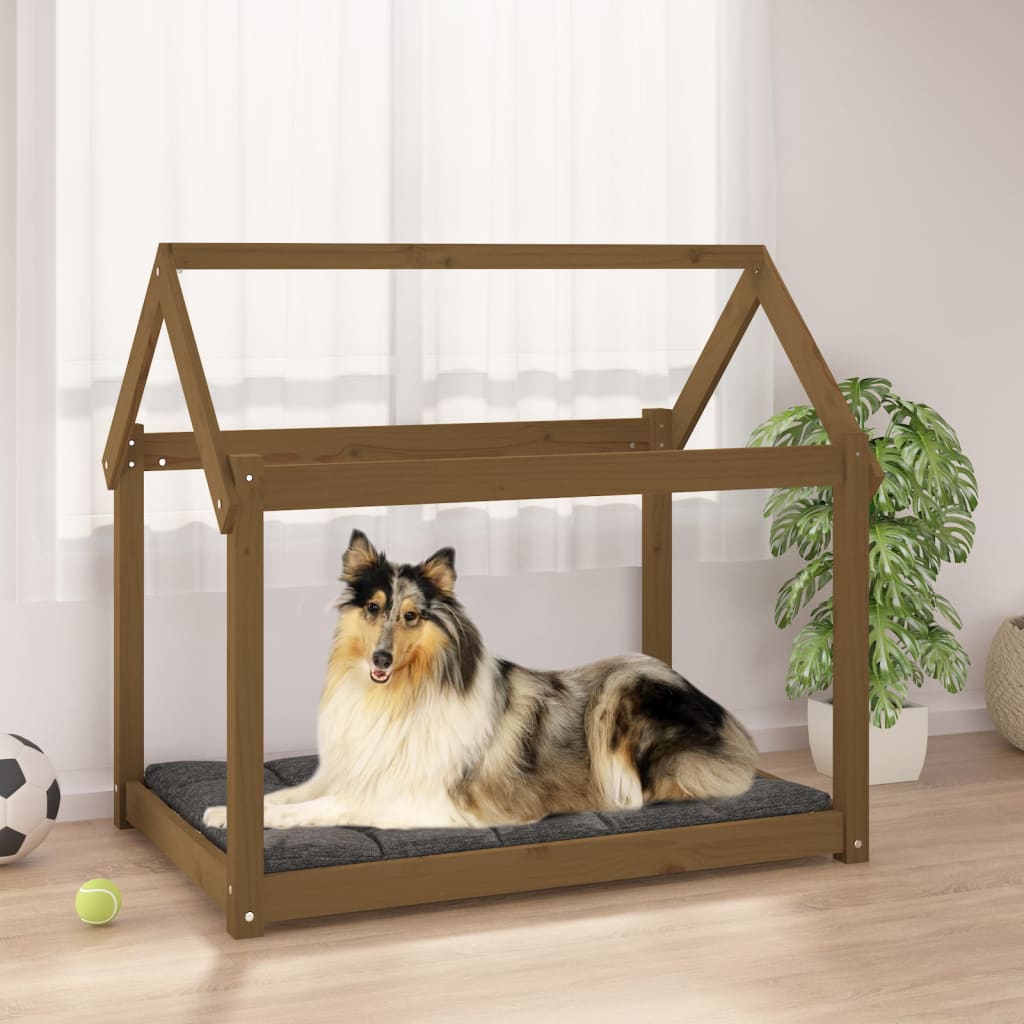 Vidaxl dog basket 101x70x90 cm Solid pine honey brown