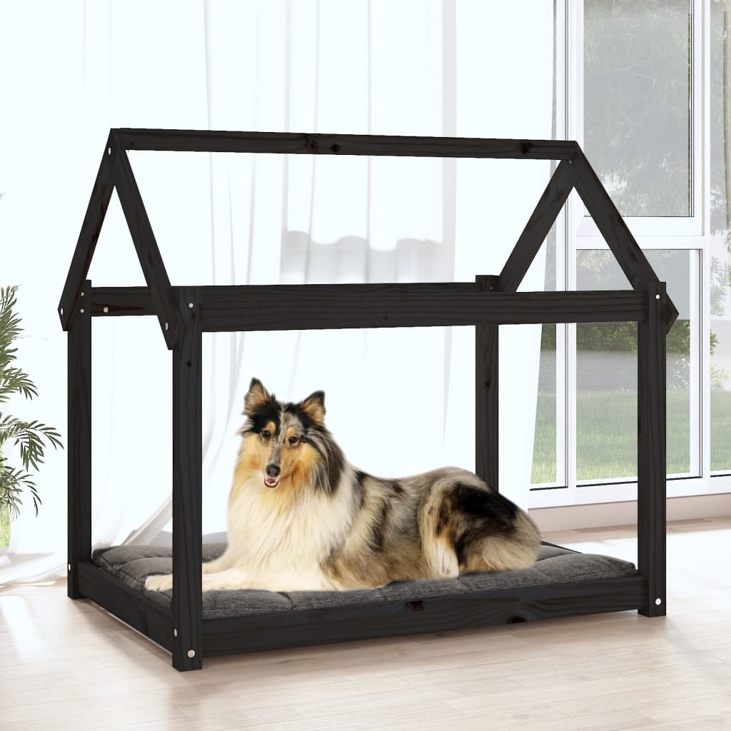 VidaXL dog basket 101x70x90 cm Solid pine black